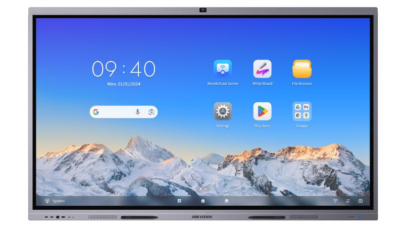 Painel Interativo Hikvision 65"" 4K Touch Android/Windows Wi-Fi Preto