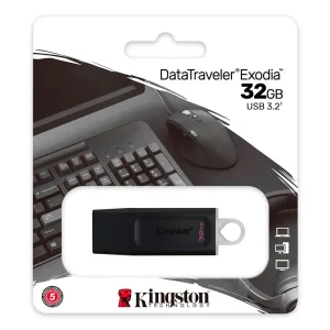 Pen Drive Kingston DataTraveler Exodia 32GB USB 3.2 Preto/Branco