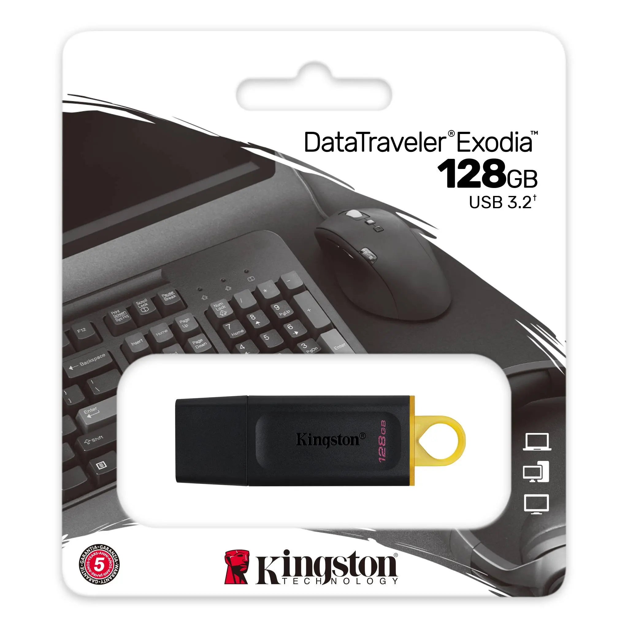 Pen Drive Kingston DataTraveler Exodia 128GB USB 3.2 Gen1