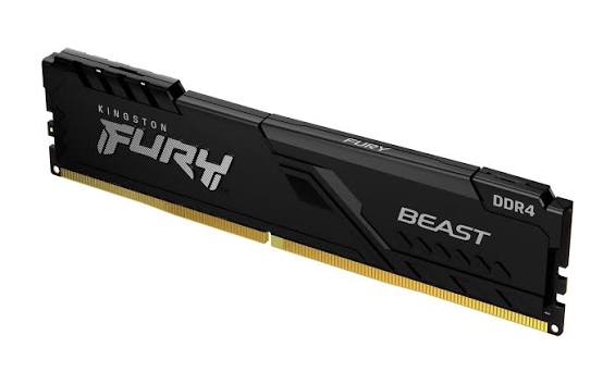 Memória RAM Kingston 8GB Fury Beast DDR4 3200MHz CL16 Preto